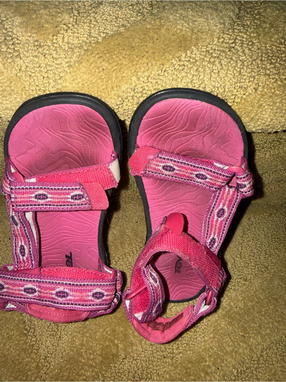 Teva Kids Pink Hook-and-Loop Sport Sandals